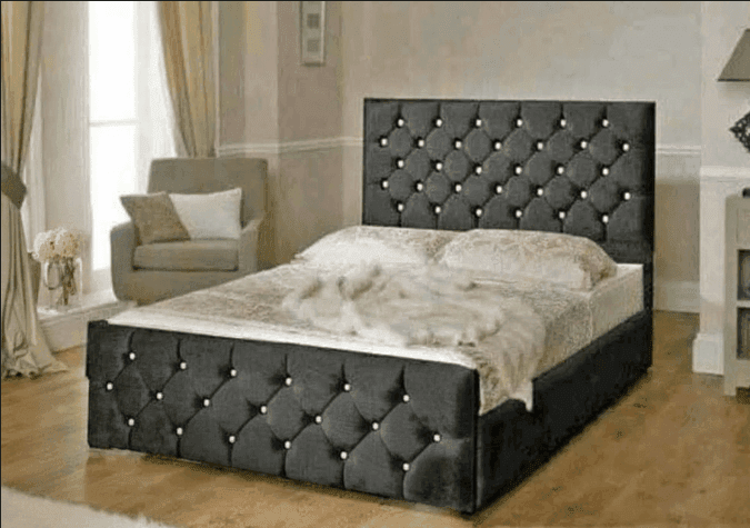 Florida Diamond Ottoman Bed UK - Side view of premium ottoman bed from CESS Furniture UK